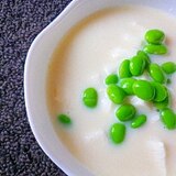 山芋と枝豆の冷たい豆乳スープ